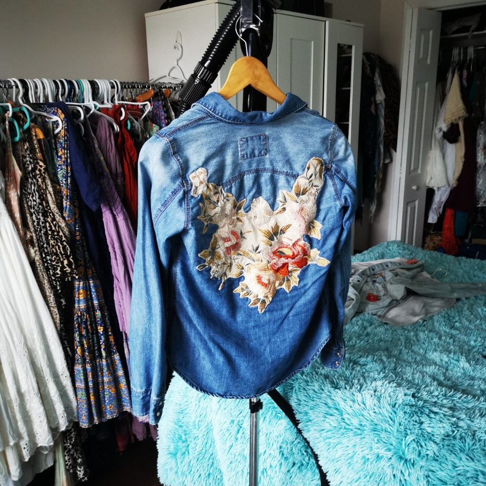 Upcycled Denim Top
